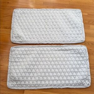Hotel Collection Quilted Silver King Size Pillow Shams.